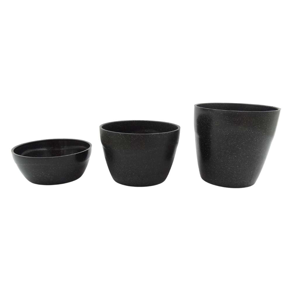 VASOS CACHEPOT PARA PLANTAS PRETO KIT EVO ECOLÓGICO