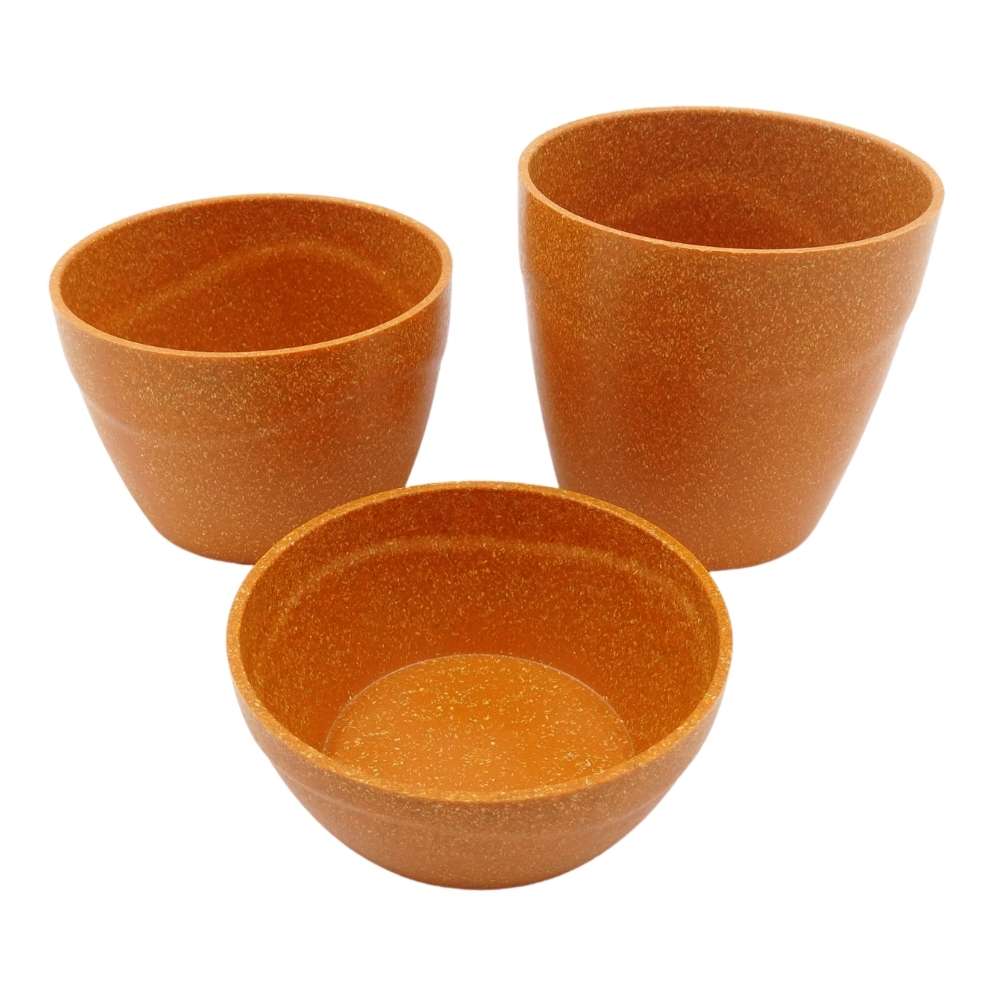 VASOS CACHEPOT PARA PLANTAS LARANJA KIT EVO ECOLÓGICO