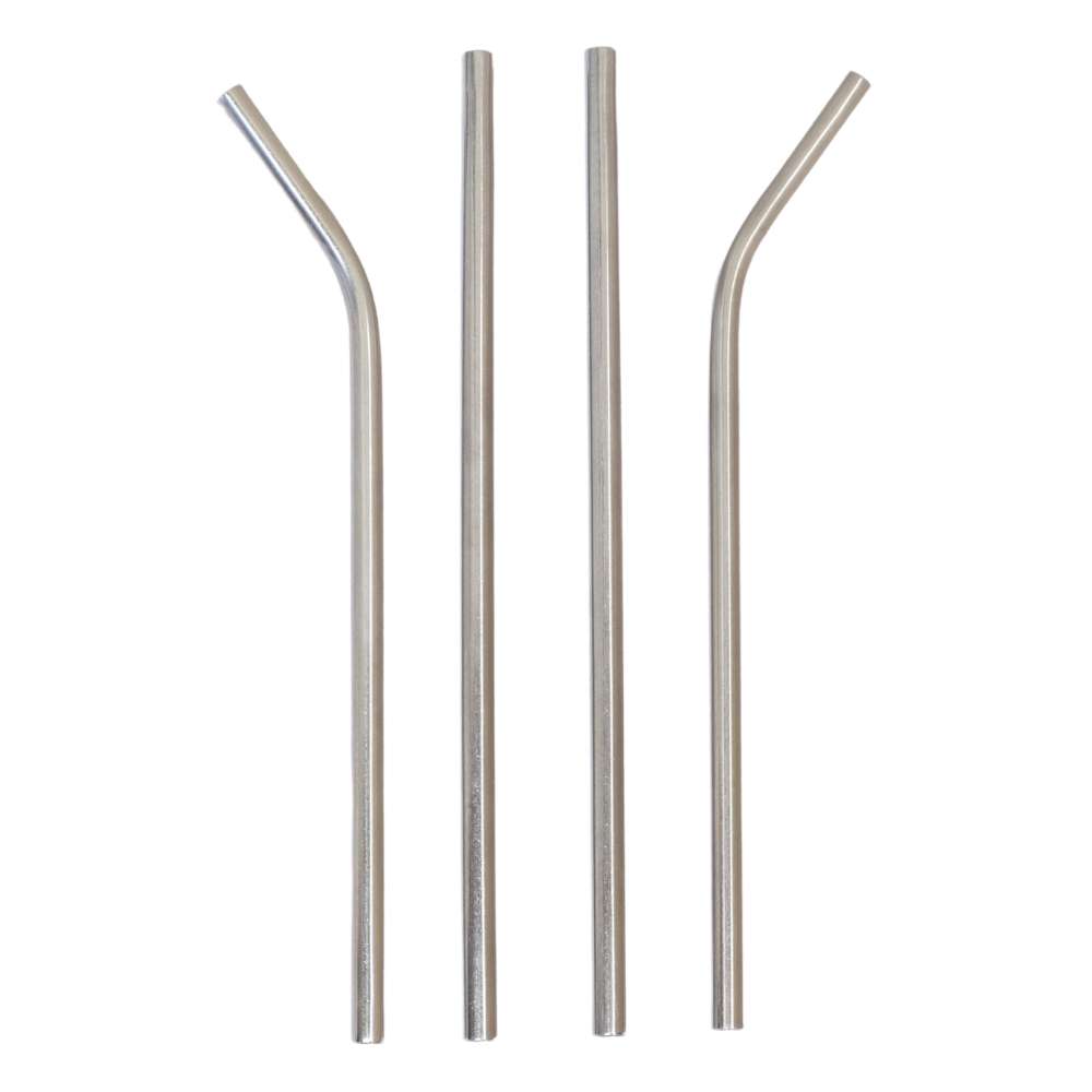 KIT SUSTENTÁVEL COPO CINZA E CANUDO DE INOX 20 CM